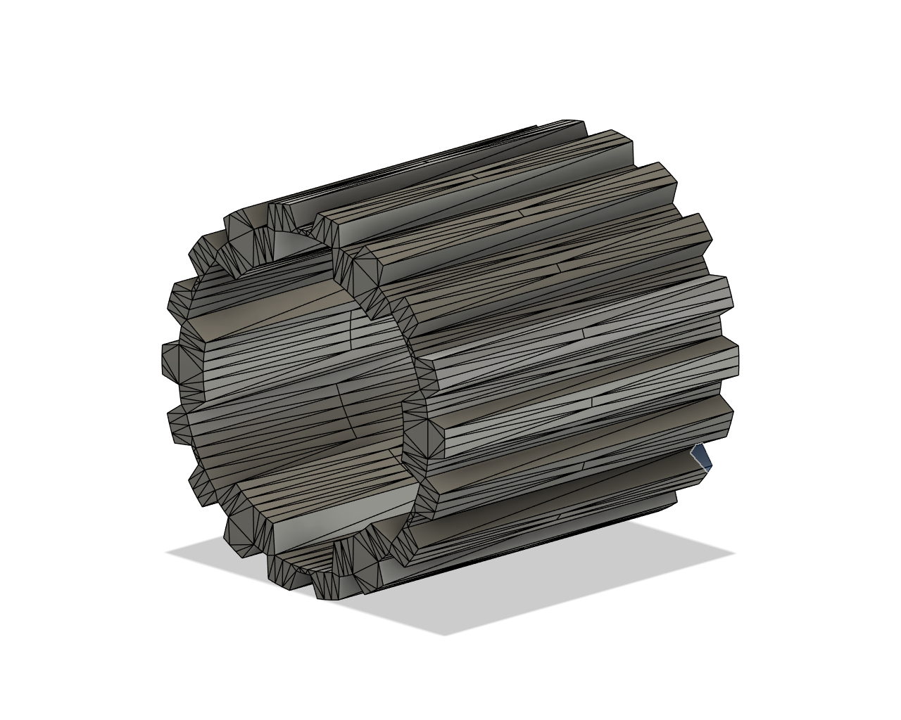 CAD drawing of spline adapter version 1