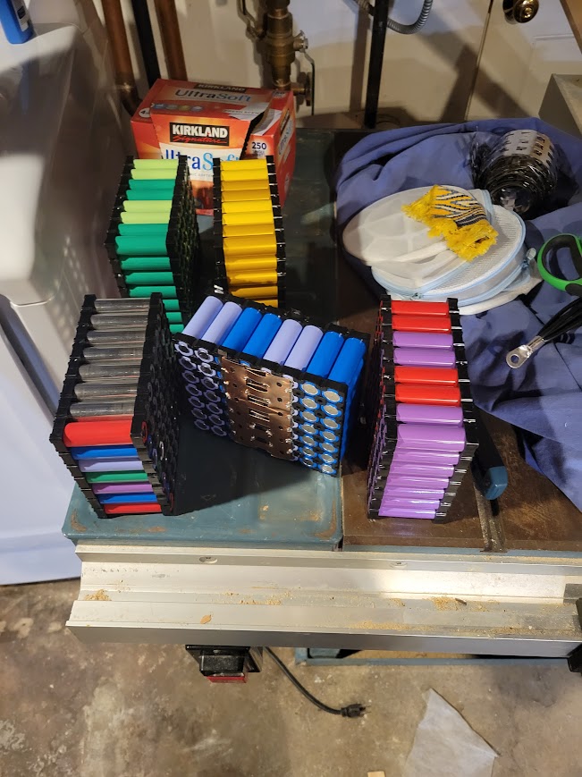 The cut segments of the battery pack